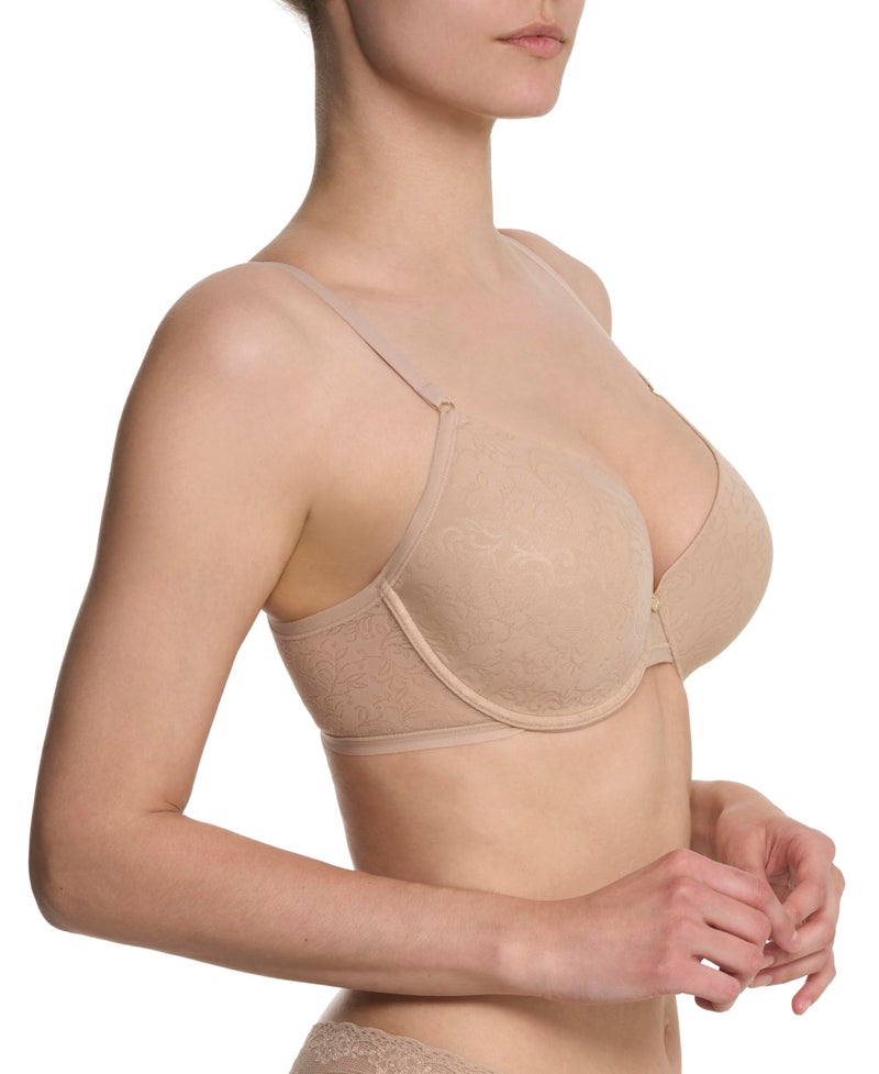 Natori Women's Sheer Jacquard Contour Underwire Bra, CafÃ©, 32D - Image 2